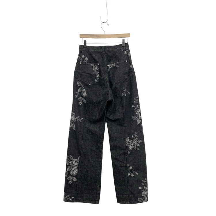 FETICO フェティコ ROSE DENIM PANTS STUDIOUS別注 ローズデニムパンツ ブラック 38 FTC252-0620