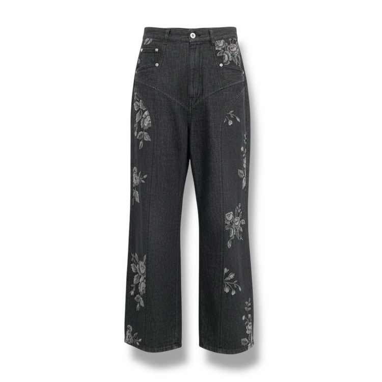 FETICO フェティコ ROSE DENIM PANTS STUDIOUS別注 ローズデニムパンツ ブラック 38 FTC252-0620
