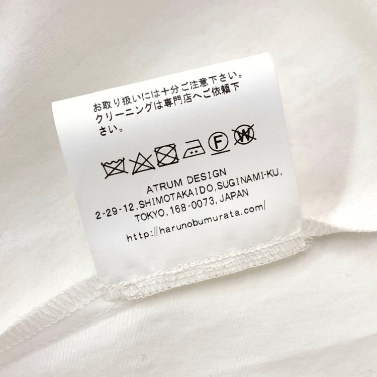 HARUNOBUMURATA ハルノブムラタ ERIKA シャツドレス ワンピース ホワイト 38 HM21W409-ANT02