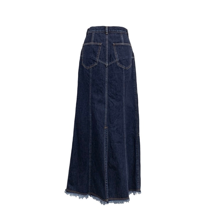 2024AW FETICO フェティコ DENIM SLIT MAXI SKIRT 十字スリットデニム スカート インディゴ 2 FTC244-0501