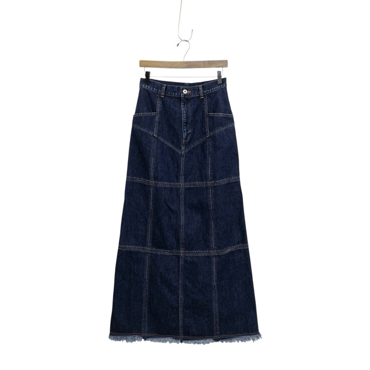2024AW FETICO フェティコ DENIM SLIT MAXI SKIRT 十字スリットデニム スカート インディゴ 2 FTC244-0501