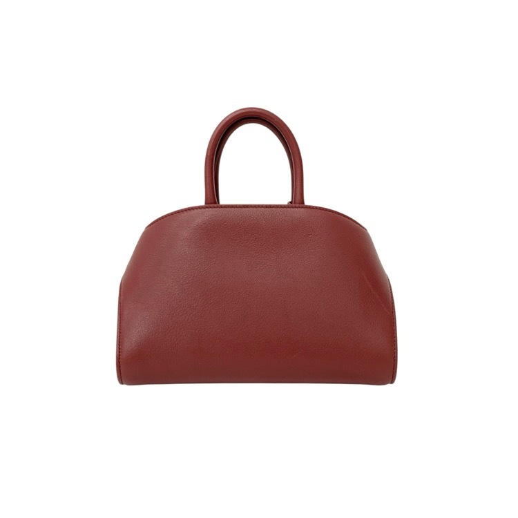 FERRAGAMO フェラガモ　バイカラー ハンドバッグ HUG バーガンディ ピンク XS 215975