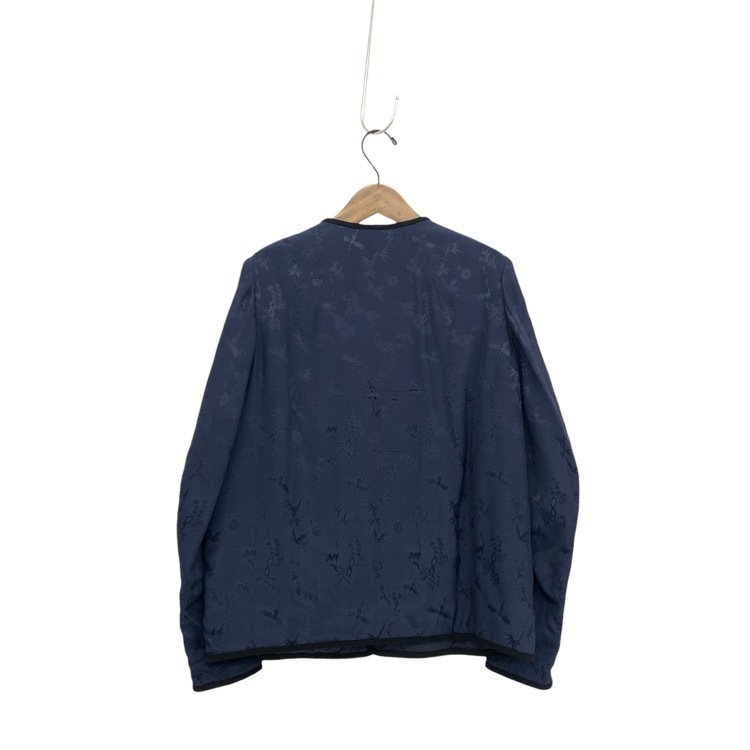 Mame Kurogouchi マメクロゴウチ Crane Pattern Jacquared Jacket 鶴ジャガードジャケット ネイビー 2 MM23PS-JK707