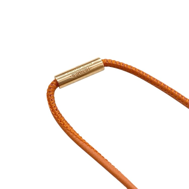 HERMES エルメス キュリオジテ ストラップ オレンジ ピンクゴールド