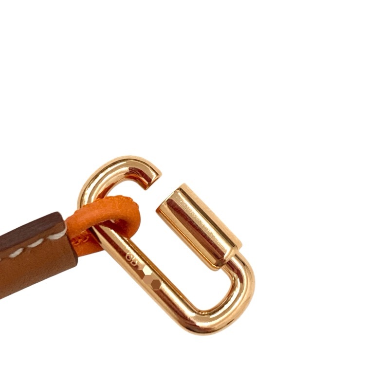 HERMES エルメス キュリオジテ ストラップ オレンジ ピンクゴールド
