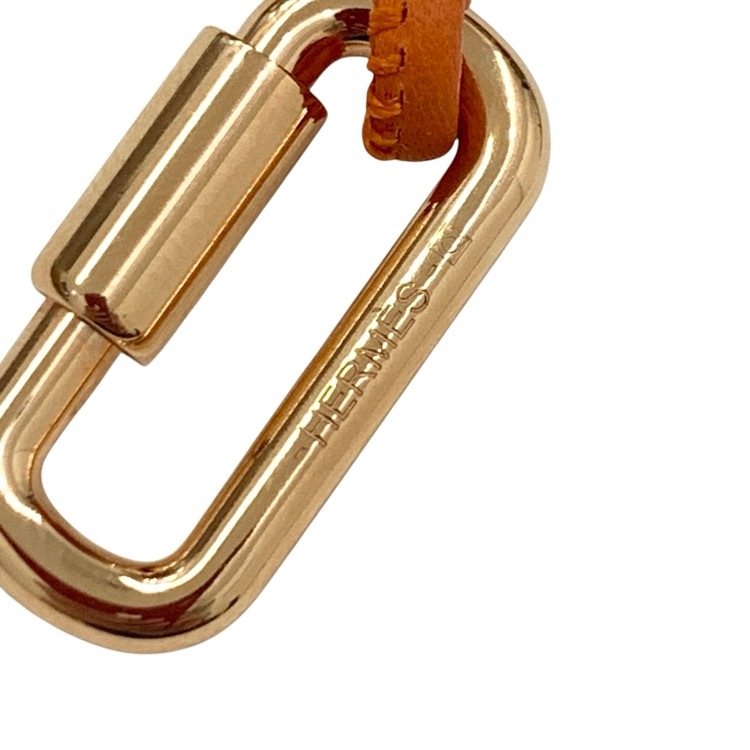 HERMES エルメス キュリオジテ ストラップ オレンジ ピンクゴールド