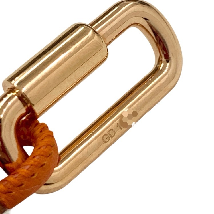 HERMES エルメス キュリオジテ ストラップ オレンジ ピンクゴールド