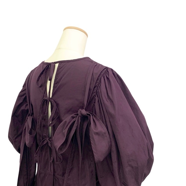 CECILIE BAHNSEN セシリーバンセン FINNEGAN DRESS フィネガン パフスリーブワンピース パープル 8 2.22RTW10011