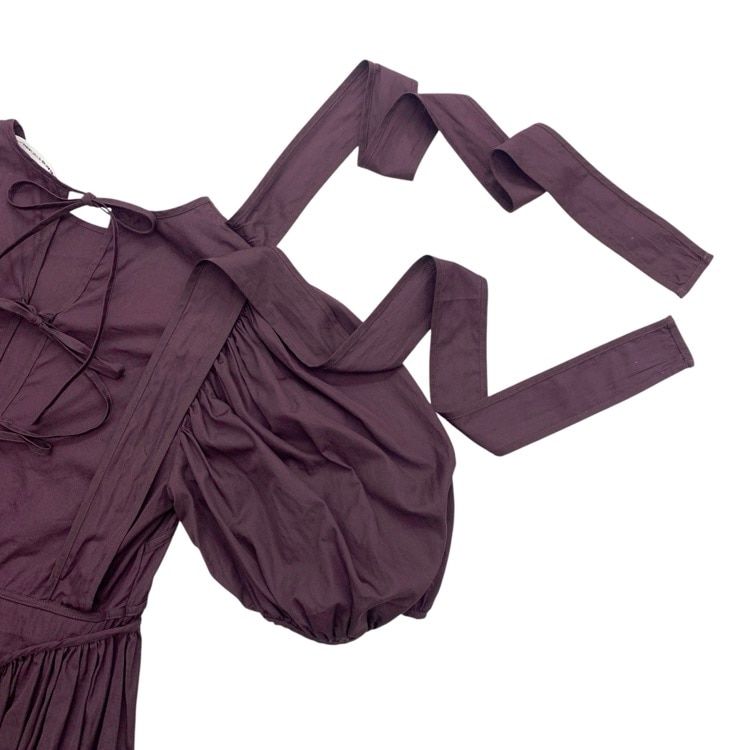 CECILIE BAHNSEN セシリーバンセン FINNEGAN DRESS フィネガン パフスリーブワンピース パープル 8 2.22RTW10011