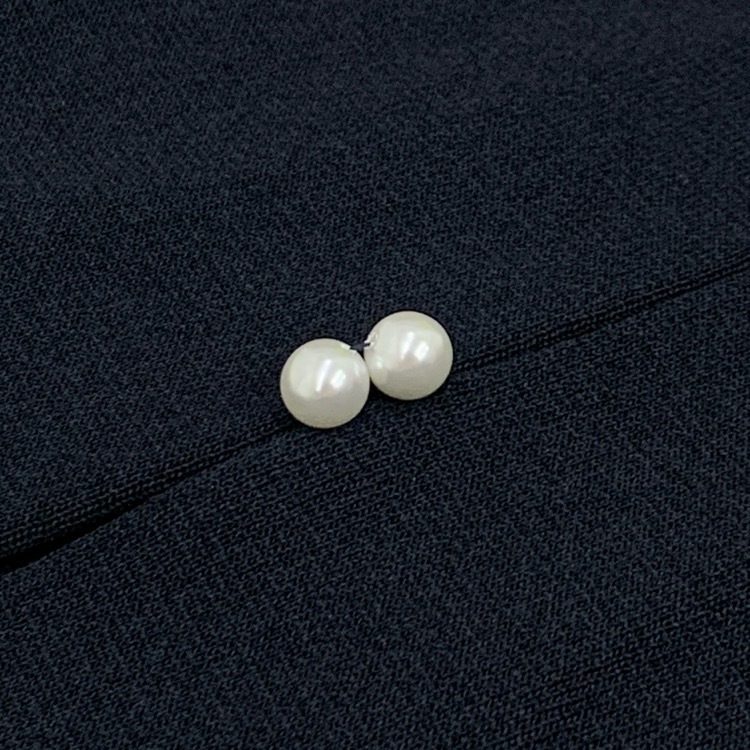 Rene ルネ カーディガン パールボタン ネイビー 34 6212371