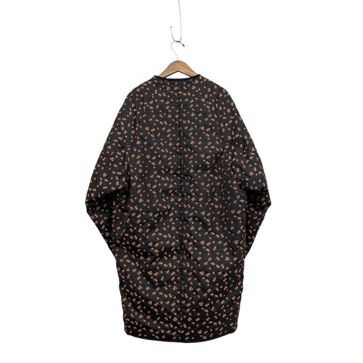 Mame Kurogouchi マメクロゴウチ Osmanthus Motif Jacquard Coat 金木犀モチーフジャガードコート ブラック 2 MM21FW-CO507