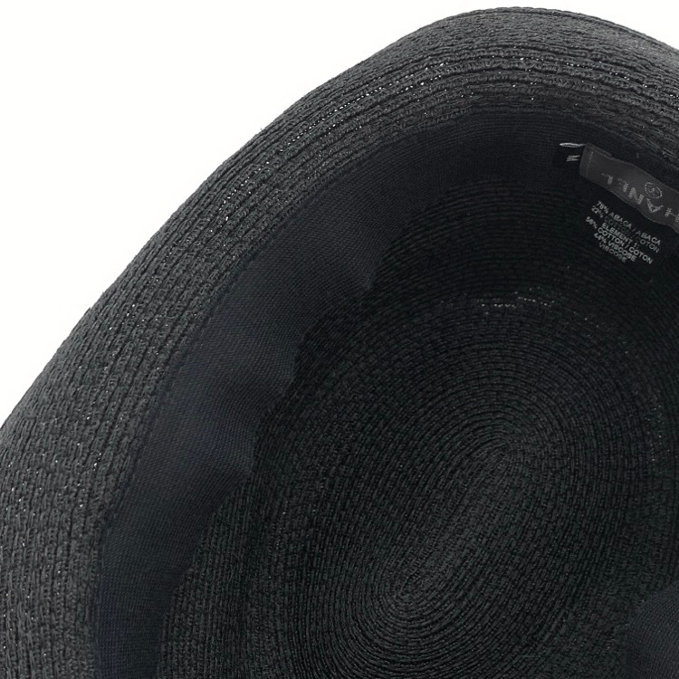 CHANEL シャネル ハット リネン・コットン ブラック M