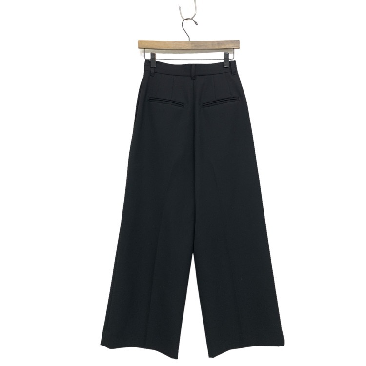 HARUNOBUMURATA ハルノブムラタ ISPARTA ワイドタックパンツ ブラック 34 HM23W811