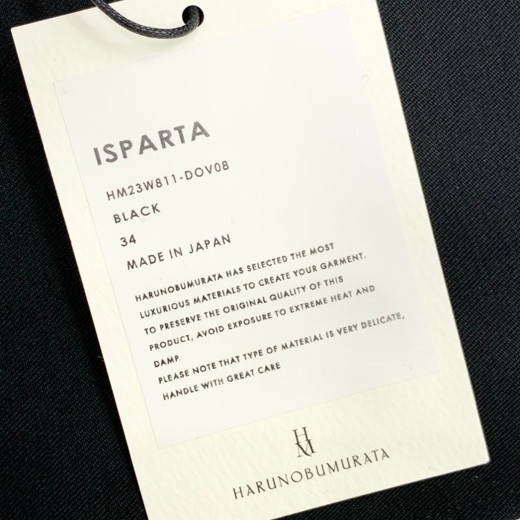 HARUNOBUMURATA ハルノブムラタ ISPARTA ワイドタックパンツ ブラック 34 HM23W811