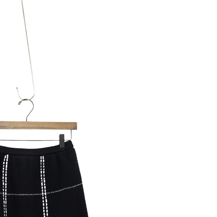 YUKI SHIMANE ユキシマネ Hand stitched Slit Knit skirt ファインメリノウールハンドステッチスリットニットスカート YS23AW-KSK