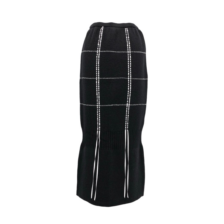 YUKI SHIMANE ユキシマネ Hand stitched Slit Knit skirt ファインメリノウールハンドステッチスリットニットスカート YS23AW-KSK