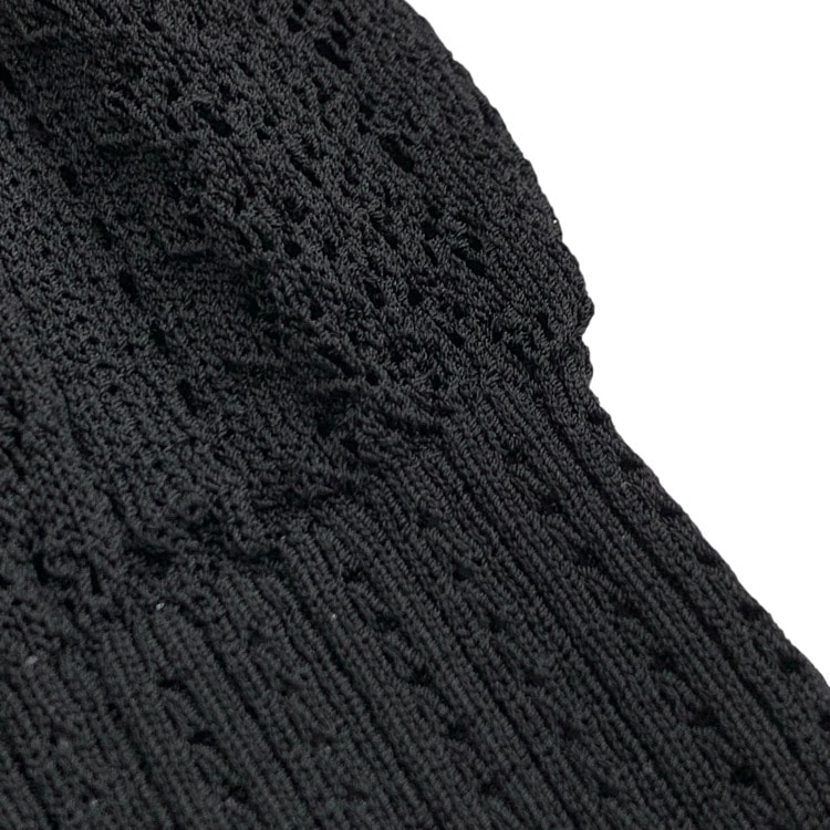 FETICO フェティコ LACE KNIT SHORT-SLEEVED CARDIGAN レースニットクロップドカーディガン ブラック 1 FTC252-0701