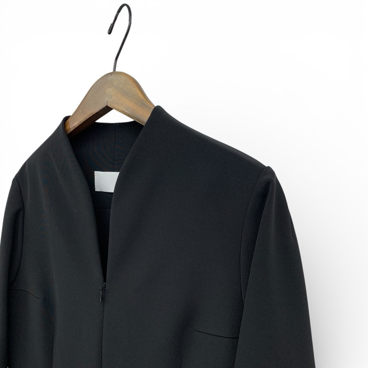 Mame Kurogouchi マメクロゴウチ Acetate Polyester Jump Suit フレアジャンプスーツ ブラック 3 MM23FW-OA013