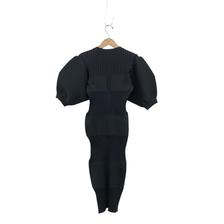 CFCL シーエフシーエル FLUTED SHORT PUFF SLEEVE DRESS フルーテッドショートパフスリーブドレスワンピース ブラック 1 CF007KH074