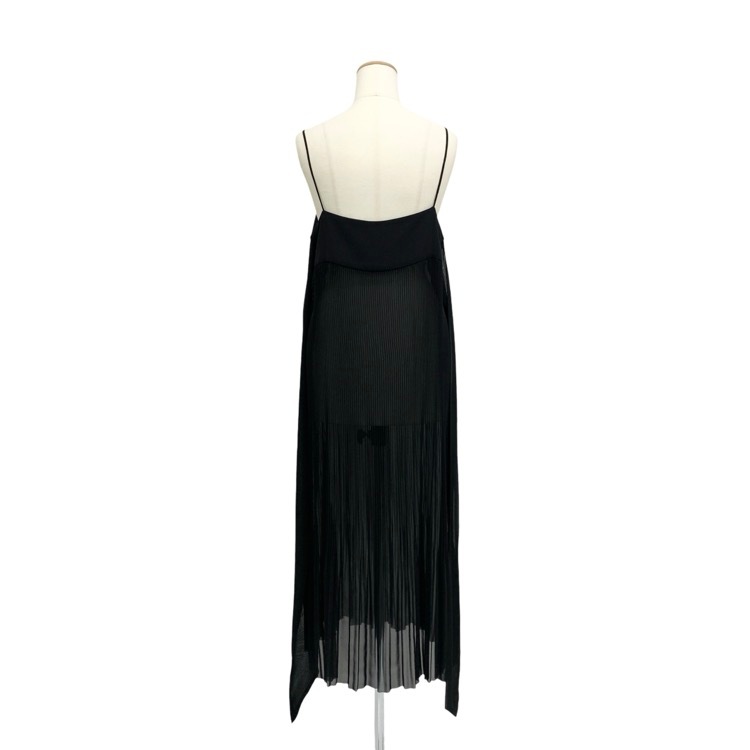 未使用品 2026SS HYKE ハイク PLEATED SLIP DRESS プリーツスリップレイヤードキャミワンピース ブラック 2 261-16255
