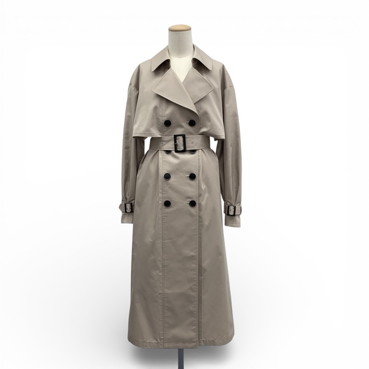 FOXEY フォクシー シリーン ロングトレンチコート パウダーベージュ 38 44156-SCOE