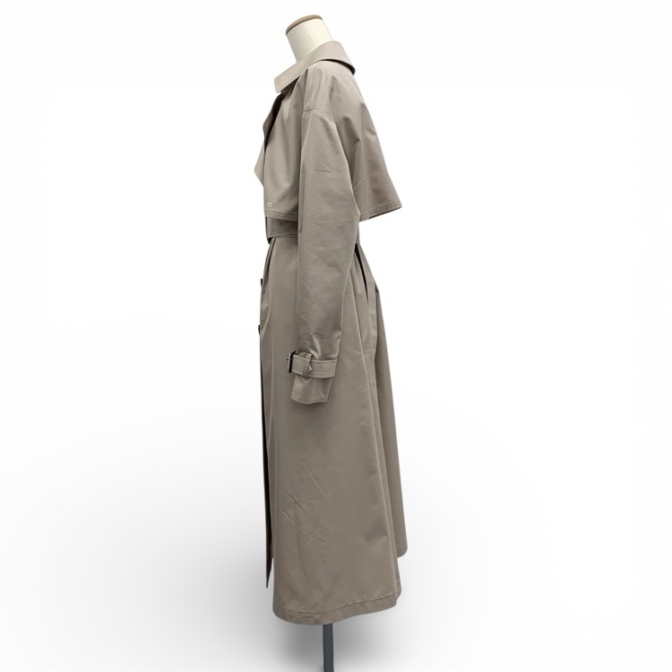 FOXEY フォクシー シリーン ロングトレンチコート パウダーベージュ 38 44156-SCOE