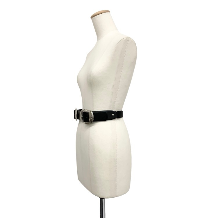 TOGA PULLA トーガプルラ Double buckle concho belt ダブルバックル ベルト ブラック F