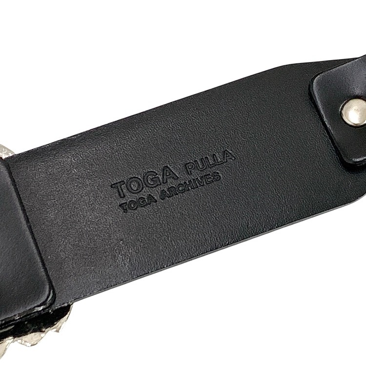 TOGA PULLA トーガプルラ Double buckle concho belt ダブルバックル ベルト ブラック F
