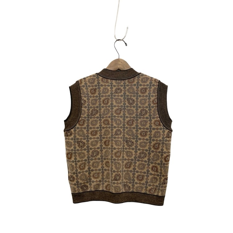 Mame Kurogouchi マメクロゴウチ Paisley Jacquard Knitted Vest ペイズリージャガードニットベスト ブラウン 2 MM21PF-KN724