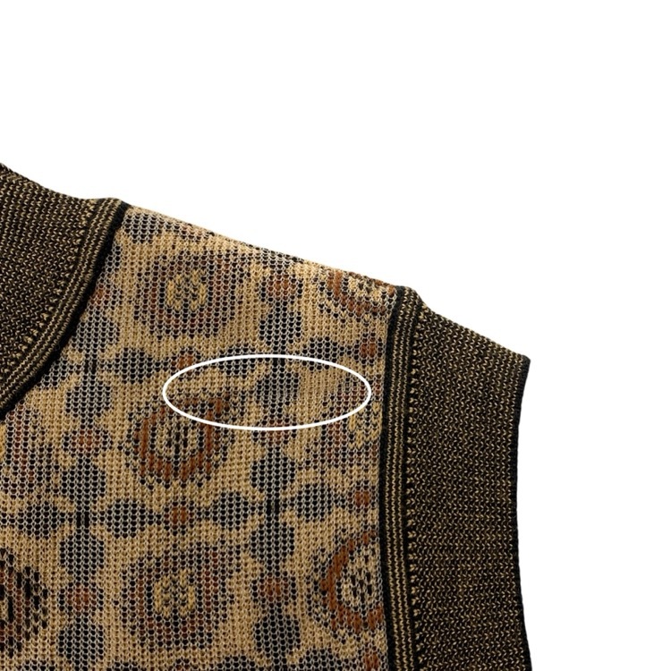 Mame Kurogouchi マメクロゴウチ Paisley Jacquard Knitted Vest ペイズリージャガードニットベスト ブラウン 2 MM21PF-KN724