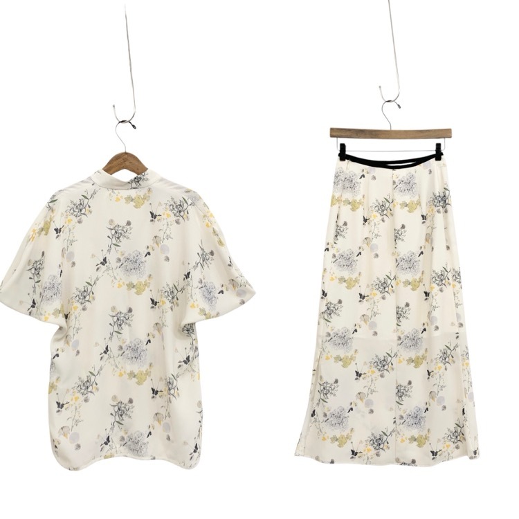 Mame Kurogouchi マメクロゴウチ Flower Printed Blouse/Flower Printed Skirt マルチ 1 MM20PS-SH702/MM20PS-SK703