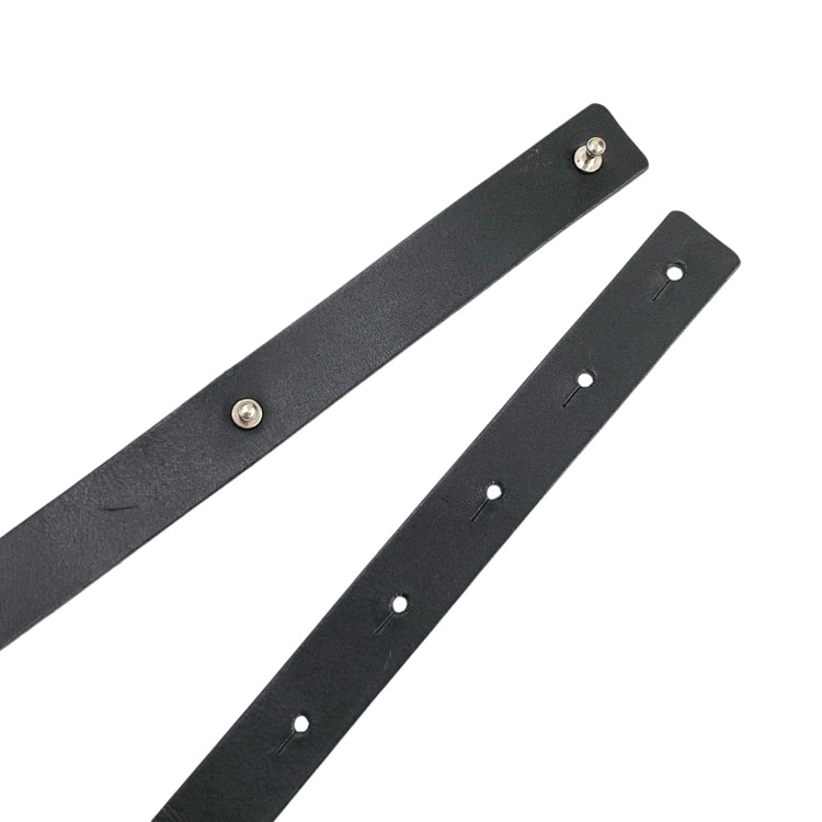 2024SS FUMIE=TANAKA フミエタナカ leather fringe belt レザーフリンジ ベルト ブラック F F24S-76