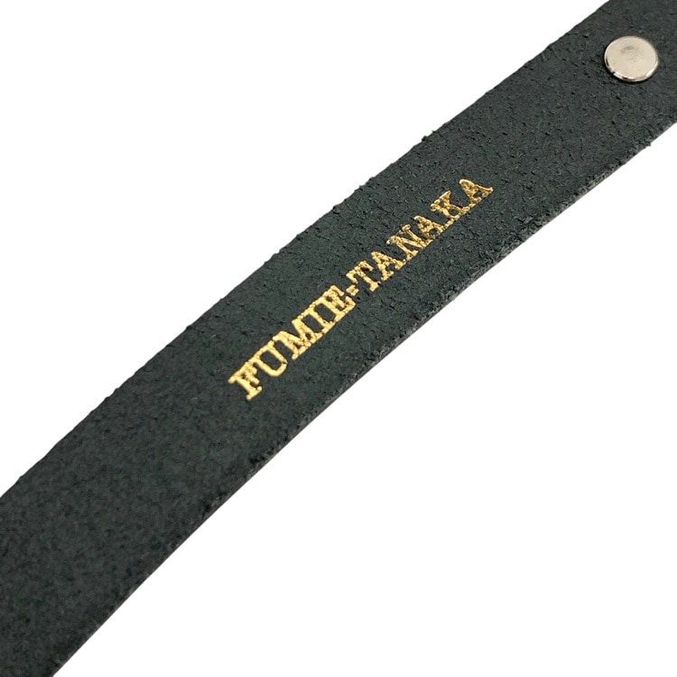 2024SS FUMIE=TANAKA フミエタナカ leather fringe belt レザーフリンジ ベルト ブラック F F24S-76