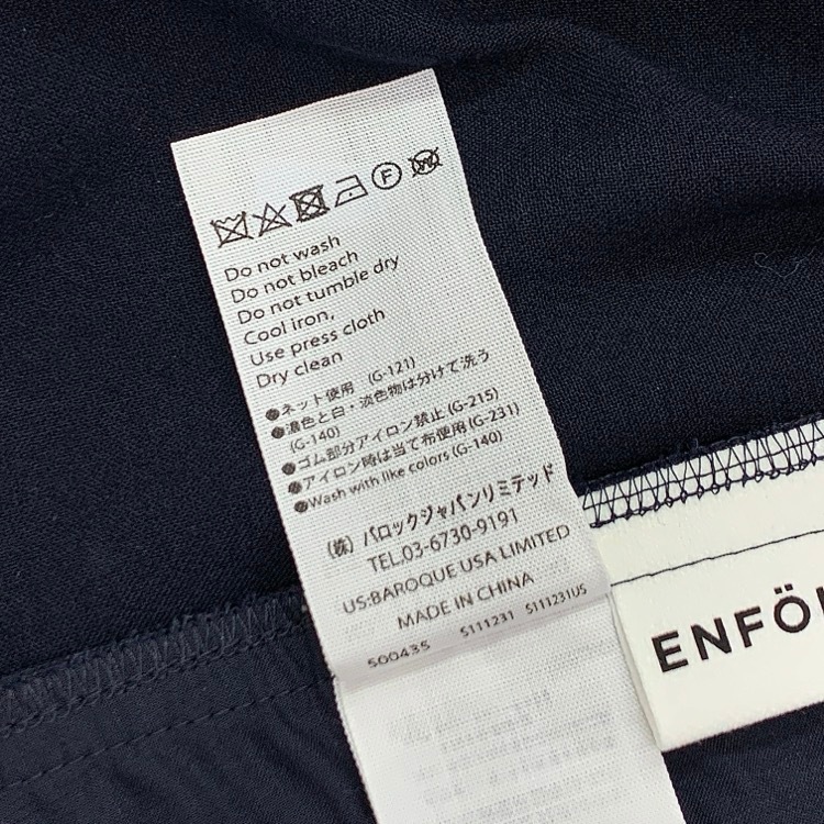 ENFOLD エンフォルド タック イージートラウザー パンツ ネイビー 34 300CS631-3090