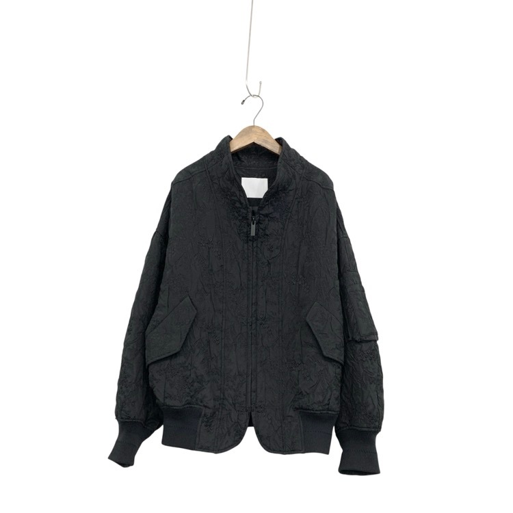 Mame Kurogouchi マメクロゴウチ Floral Jacquard Triple Cloth Jacket ジャガードブルゾン ブラック 3 MM25FW-JL017