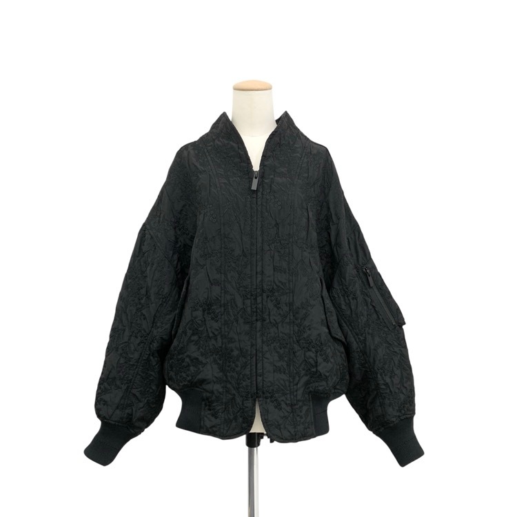 Mame Kurogouchi マメクロゴウチ Floral Jacquard Triple Cloth Jacket ジャガードブルゾン ブラック 3 MM25FW-JL017