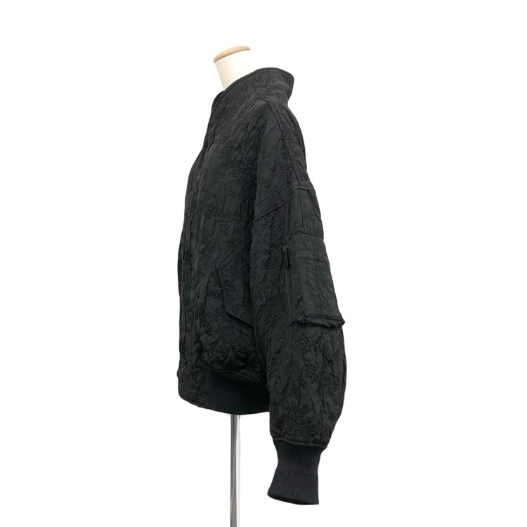 Mame Kurogouchi マメクロゴウチ Floral Jacquard Triple Cloth Jacket ジャガードブルゾン ブラック 3 MM25FW-JL017