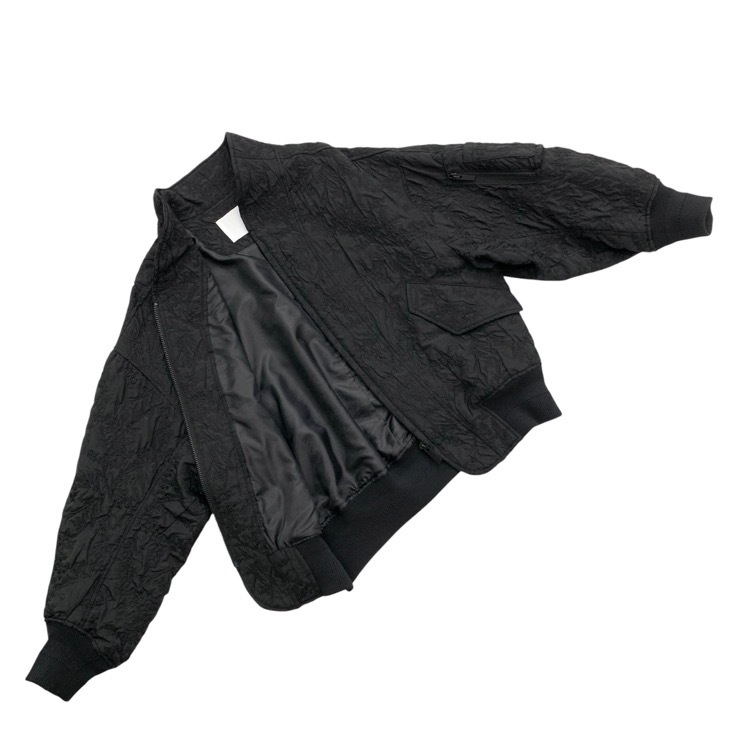 Mame Kurogouchi マメクロゴウチ Floral Jacquard Triple Cloth Jacket ジャガードブルゾン ブラック 3 MM25FW-JL017