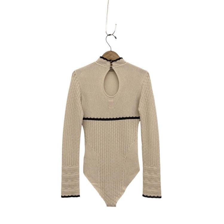 未使用品 2025AW FETICO フェティコ LACE KNIT BODYSUIT レースニットボディスーツ ベージュ 36 FTC254-0705