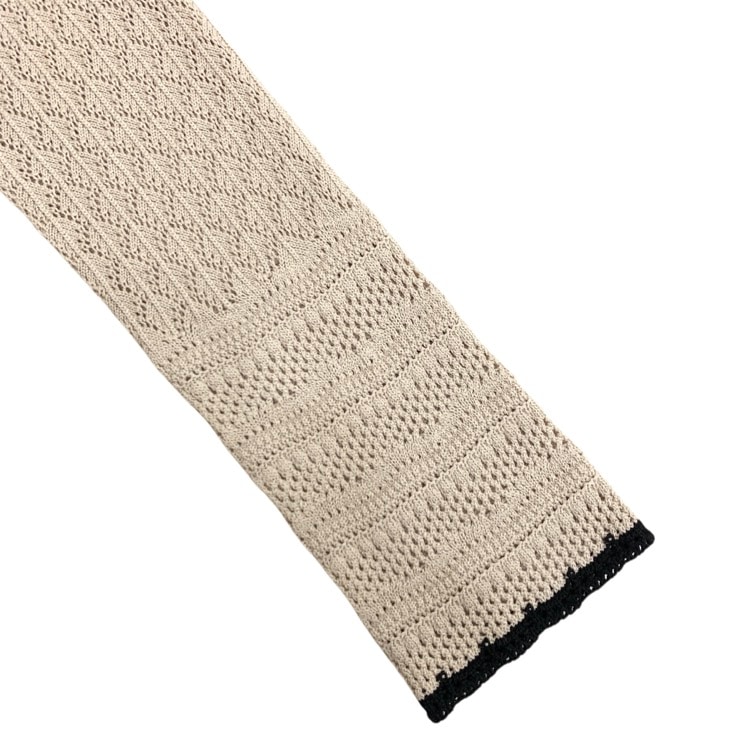 未使用品 2025AW FETICO フェティコ LACE KNIT BODYSUIT レースニットボディスーツ ベージュ 36 FTC254-0705