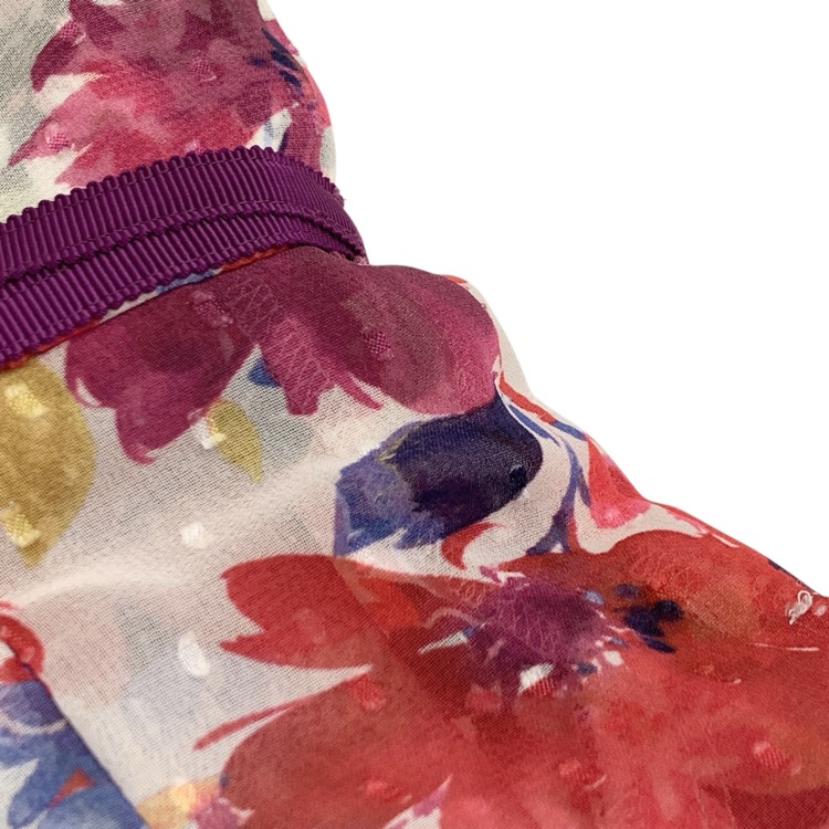 TOCCA トッカ FONDU ドレス アーカイブコレクション 小花柄シフォンワンピース マルチ 0 OPTOCM0730
