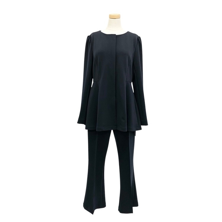 FOXEY NEWYORK フォクシー Damien Jacket Pants ノーカラージャケット パンツ ミッドナイトブルー 38 45763-NSJOG 45773-NSPOG