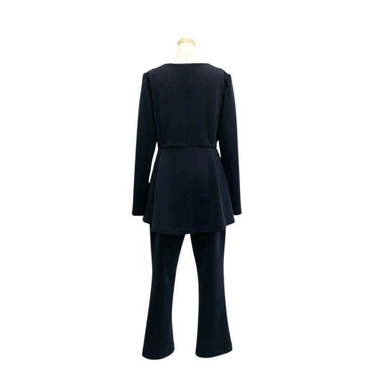 FOXEY NEWYORK フォクシー Damien Jacket Pants ノーカラージャケット パンツ ミッドナイトブルー 38 45763-NSJOG 45773-NSPOG