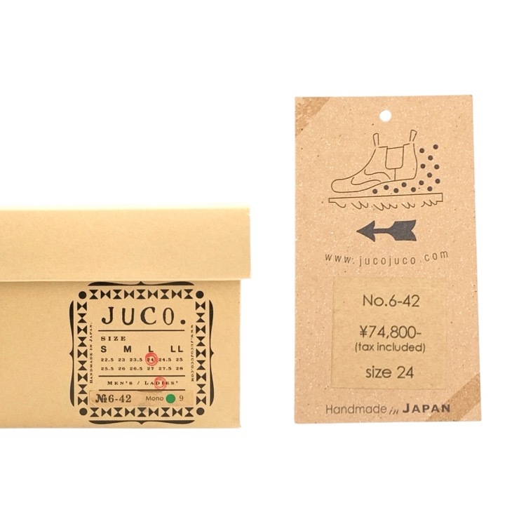 JUCO ジュコ モノクロガラクタ宝箱ブーツ 復刻 プリント ブーティ ベージュ L/24cm 6-42