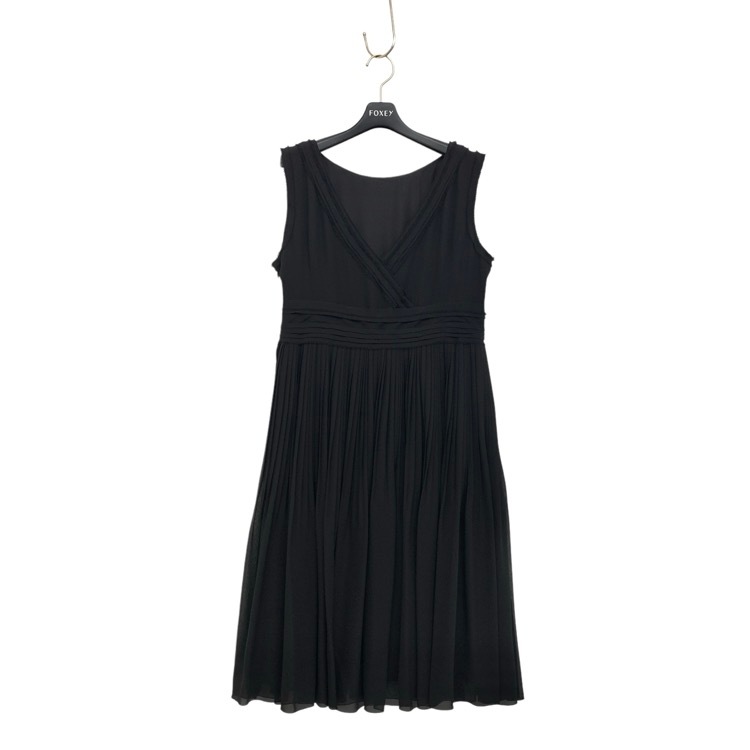 FOXEY フォクシー ドレス 総シルク ワンピースブラック 40 37822-SOFN