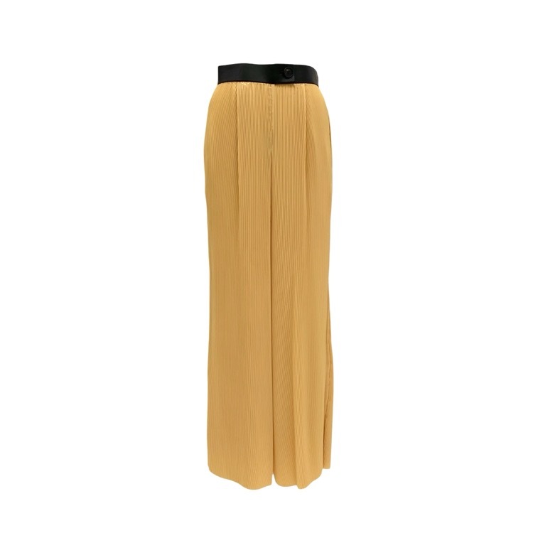 未使用品 AKIRANAKA アキラナカ Monne pleats pants プリーツ パンツ イエロー 1 AR2042