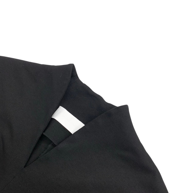 Mame Kurogouchi マメクロゴウチ Cotton Jersey French Sleeve Top コットンジャージースリーブレストップス ブラック 2 MM24FW-JS018
