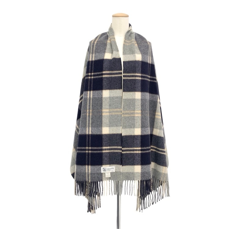 Johnstons of Elgin ジョンストンズ カシミヤチェックストール Ron