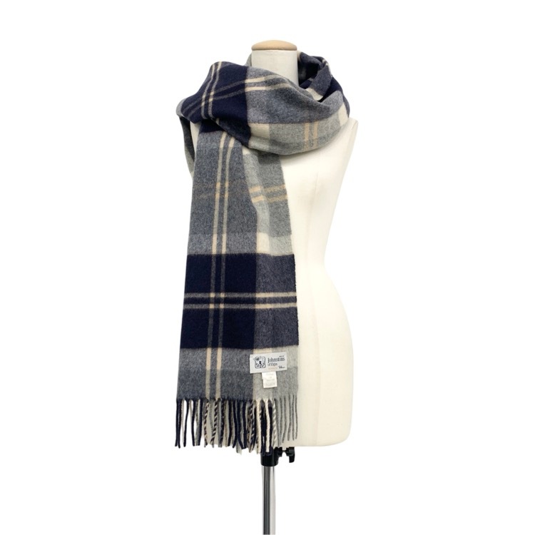 Johnstons of Elgin ジョンストンズ カシミヤチェックストール Ron