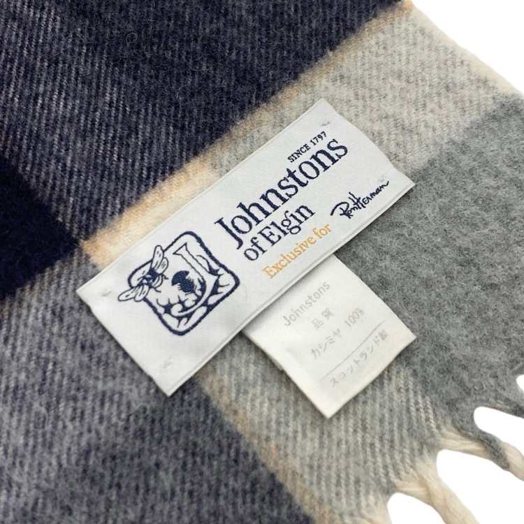 Johnstons of Elgin ジョンストンズ カシミヤチェックストール Ron